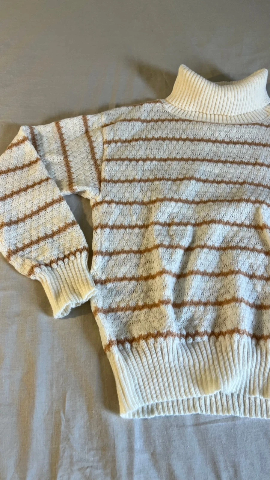 Crême & Beige Geribbelde Ronde Hals Trui Zacht & Elegant – photo 3